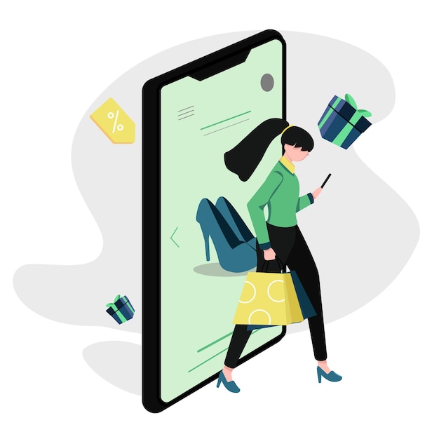 Vector shopping illustration