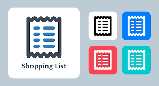 Shopping List icon vector illustration line outline icons