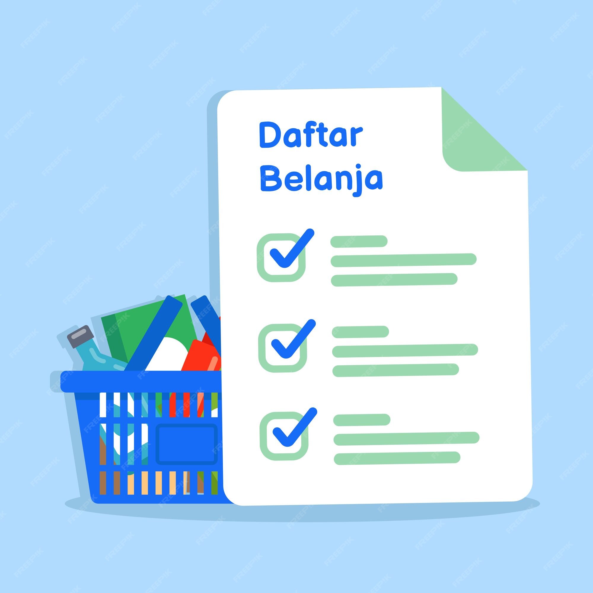Premium Vector | Shopping list