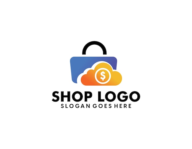 Vector shopping logo design