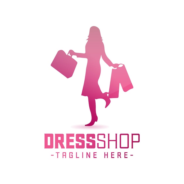 Logo di shopping logo di moda logo di bellezza logo boutique