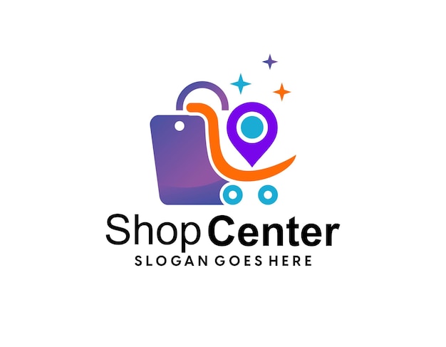 Vector shopping logo icon design vector