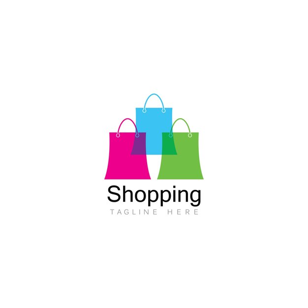 shopping logo vector icon illustration