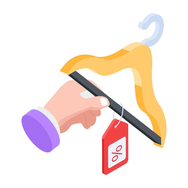 Shopping Offers Isometric Icon