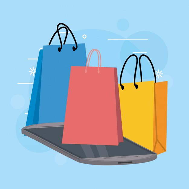 Vector shopping online concept