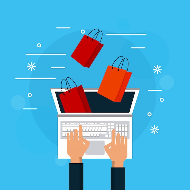 Shopping online concept