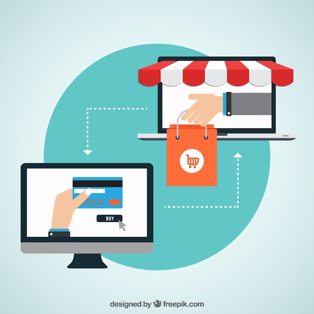 Shopping online concept