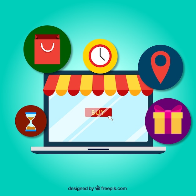 Shopping online concept