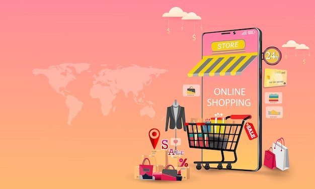 Shopping Online on Website or Mobile Application