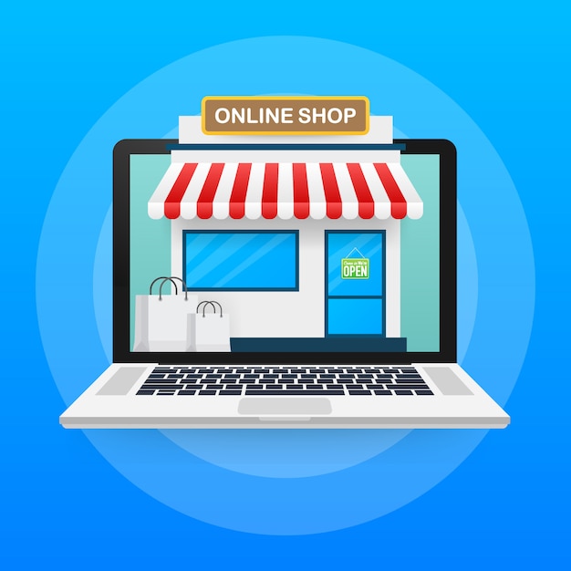 Shopping online on website