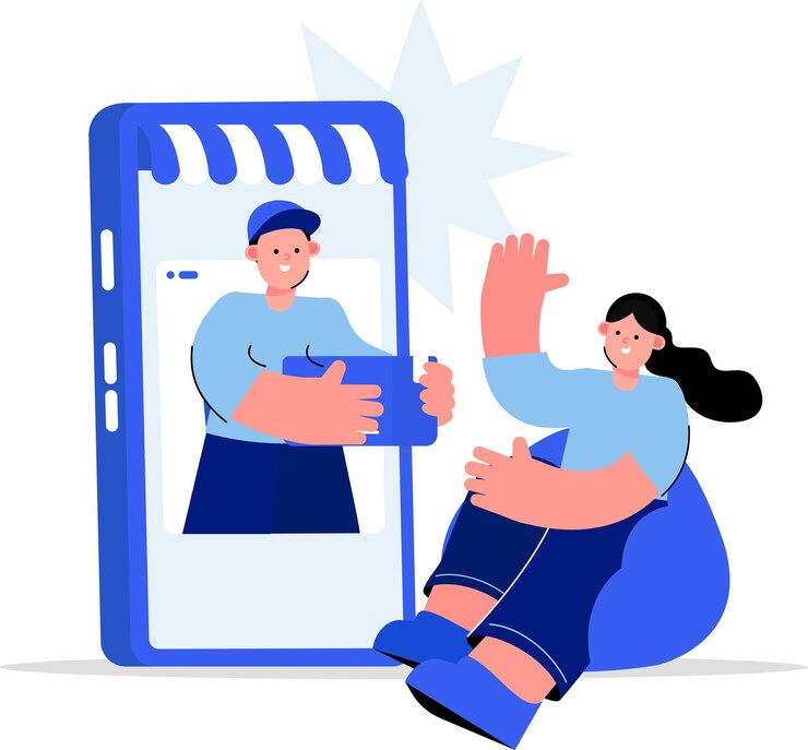 Vector ショッピングオーダーの配達イラスト