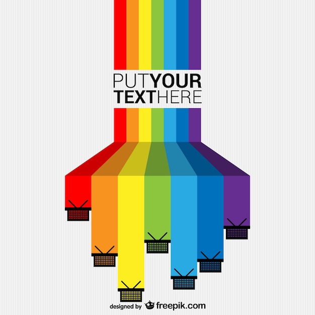 Vector shopping rainbow backgroud