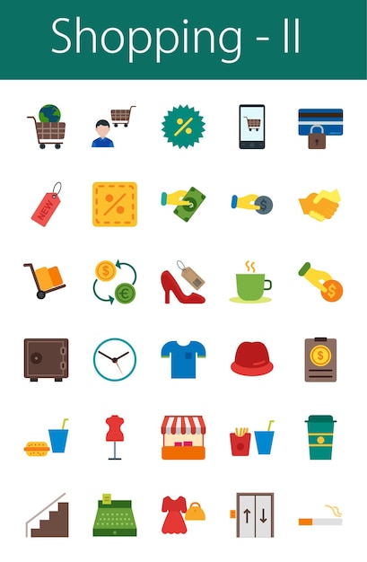 Shopping Set and Icons