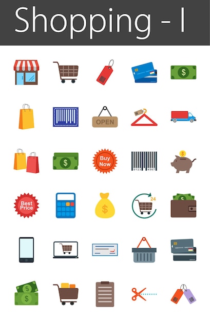 Shopping Set and Icons