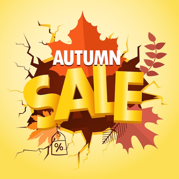 Shopping special offer template. Autumn sale