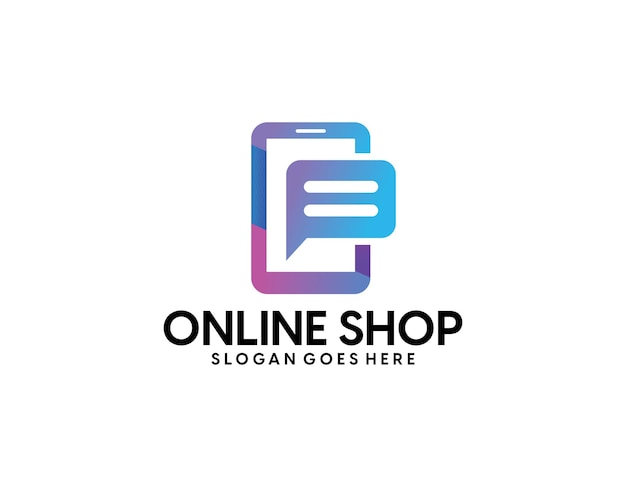 Vector shopping store logo design vector