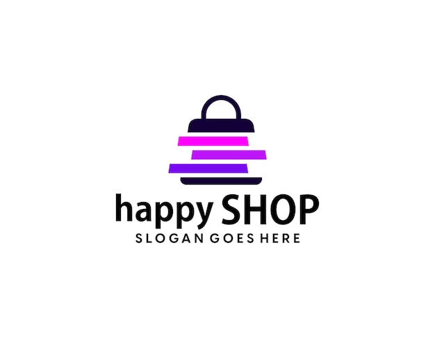 Vector shopping store logo design vector