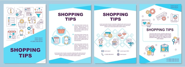 Vector shopping tips brochure template