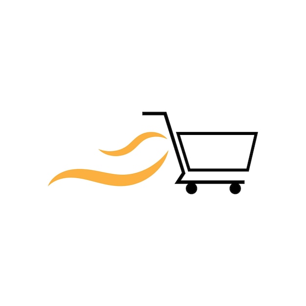 Shopping trolley logo and vector template