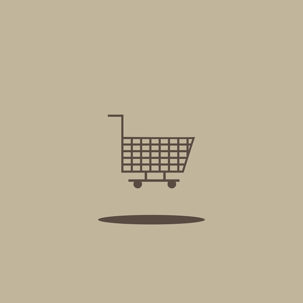 Shopping trolley logo and vector template