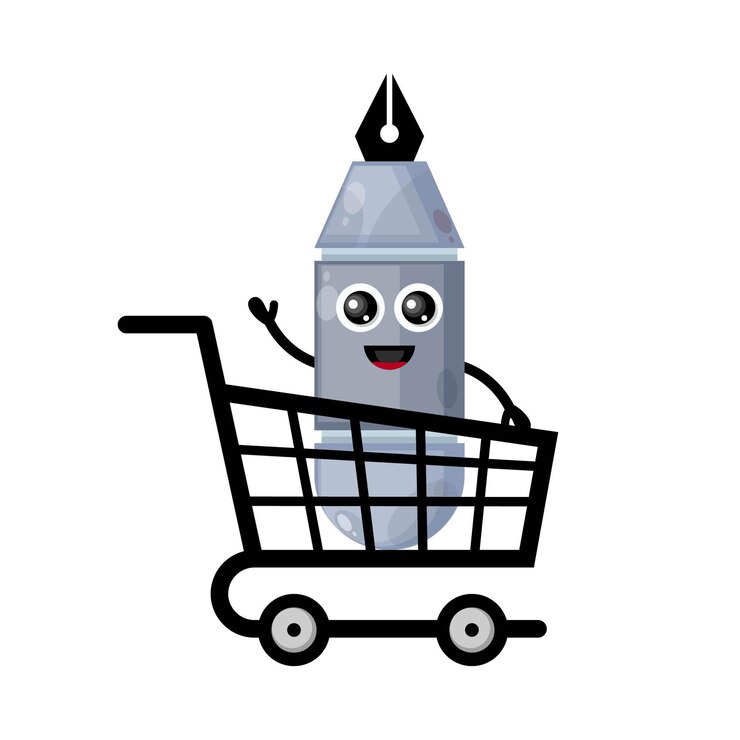 Vector shopping trolley pen