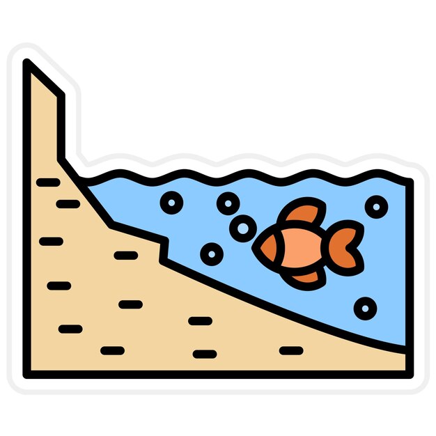 Shore landscape icon vector image can be used for landscapes