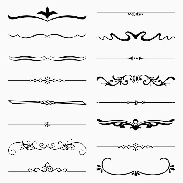 Vector short dividers (set 5)