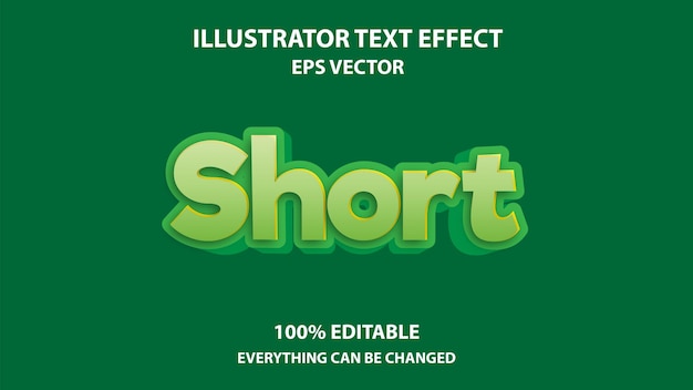 Short editable text effect