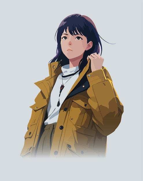 Anime Girl With Black Hair Short Hair Himari Kobayashi - Black Hair PNG  Image | Transparent PNG Free Download on SeekPNG