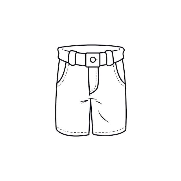Short pants line art