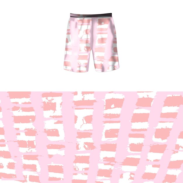 Vector short pants with abstract vector