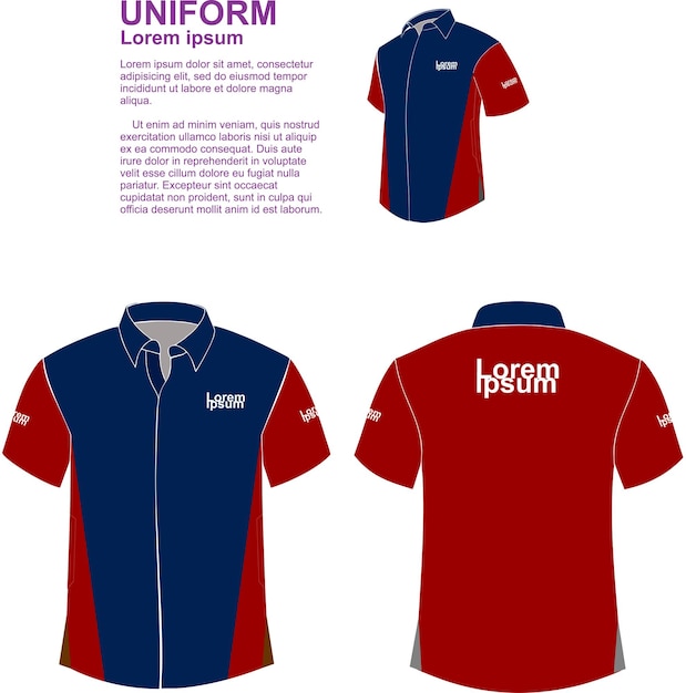 Short Shirt Uniform with sporty theme