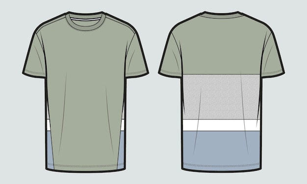 Modello di illustrazione vettoriale t-shirt manica corta