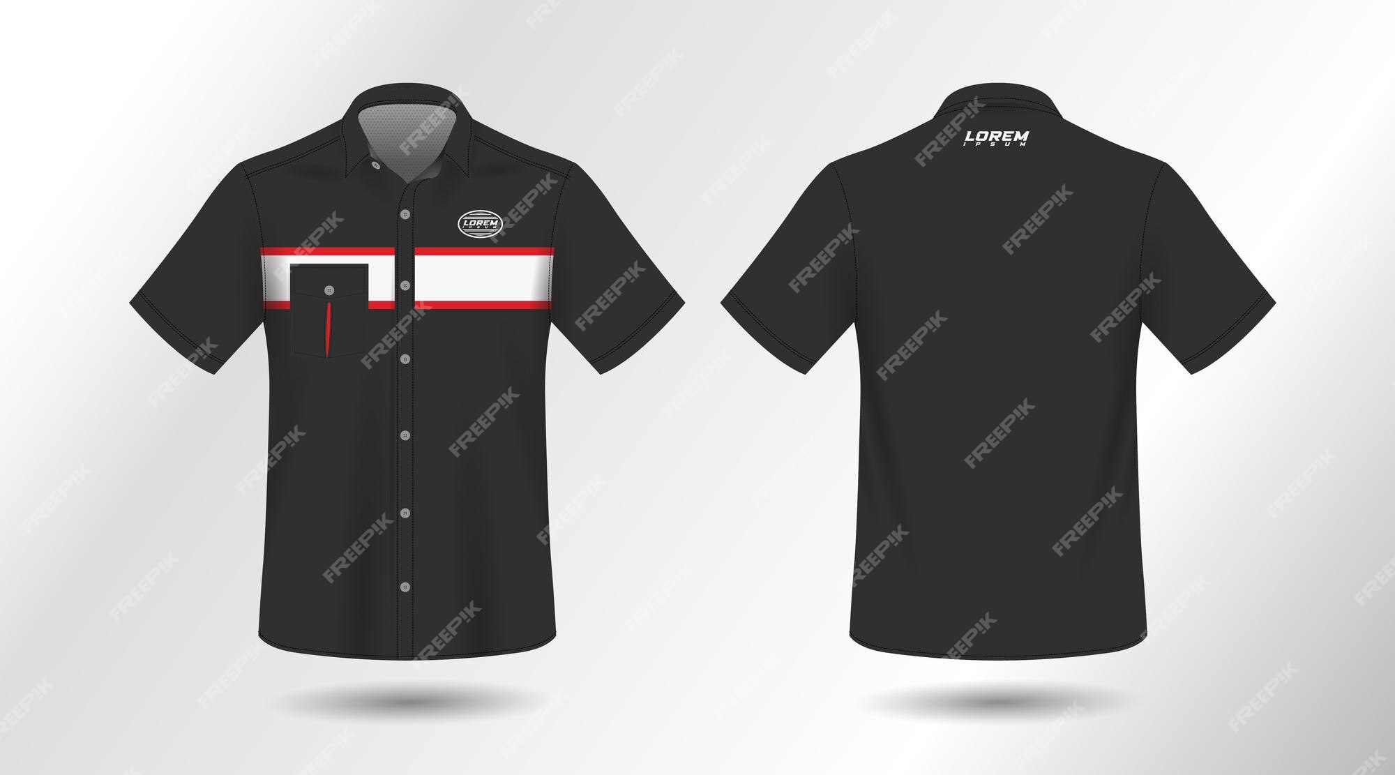 Premium Vector | Short sleeve work shirt