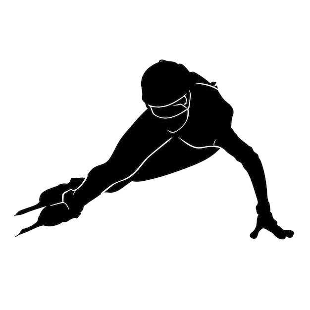 Short Track Speed Skating player silhouette