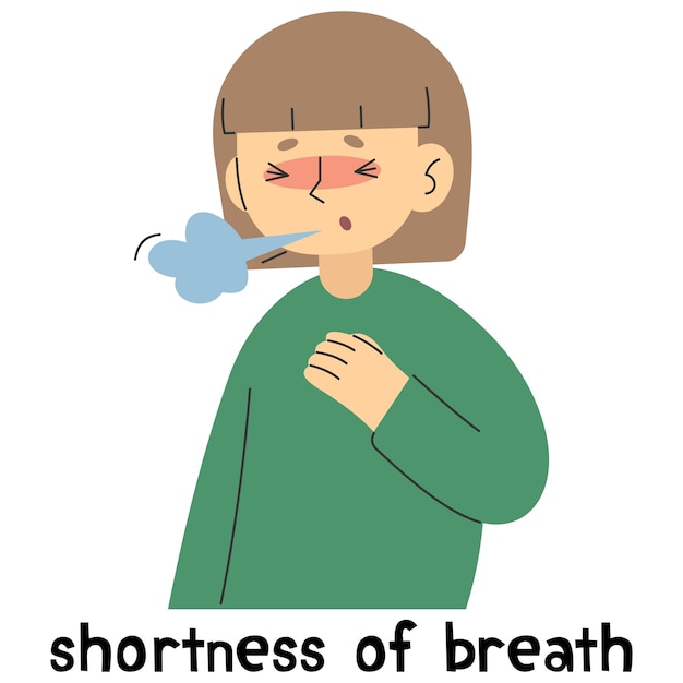 Vector shortness of breath 11