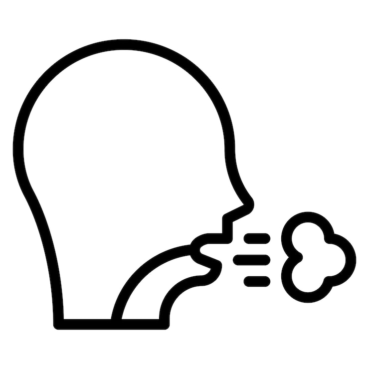 Vector shortness of breath icon vector image can be used for allergy symptoms