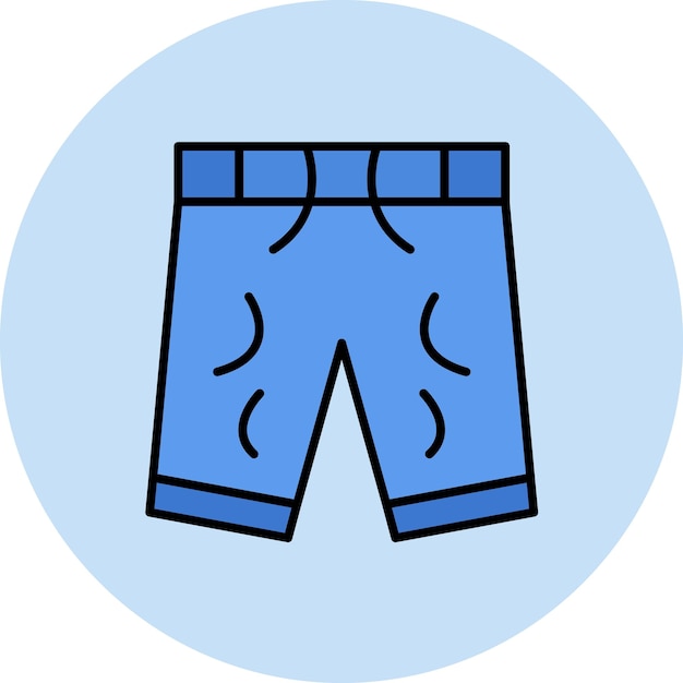 Shorts Flat Illustration