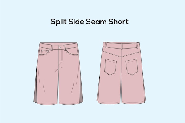 Shorts met split aan de zijkant