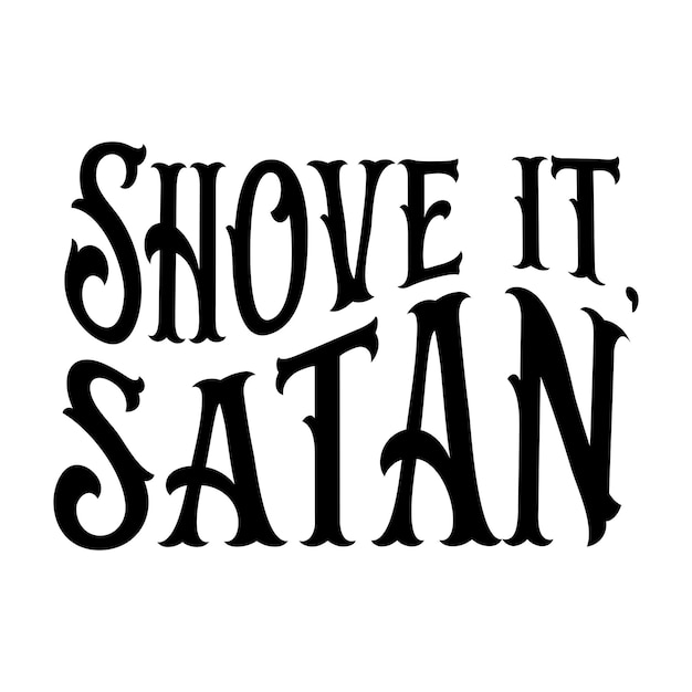Shove it, disegno di halloween di satana