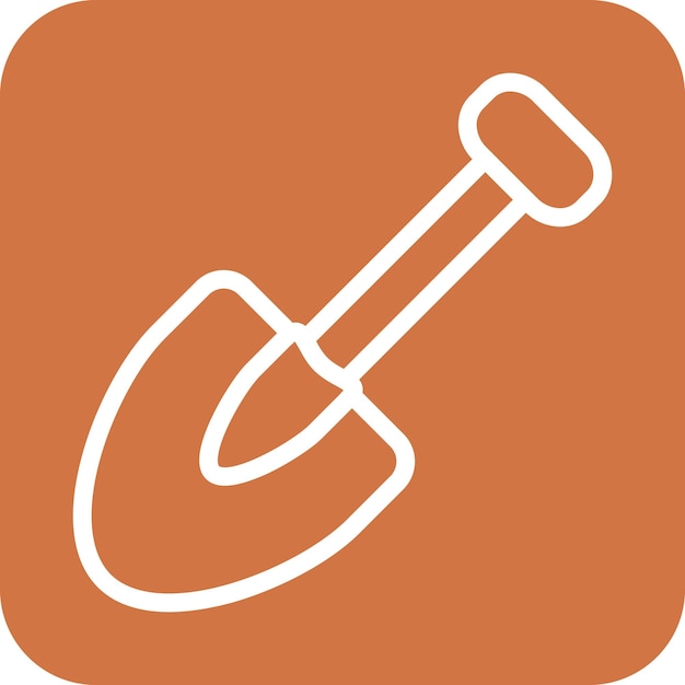 Vector shovel icon style