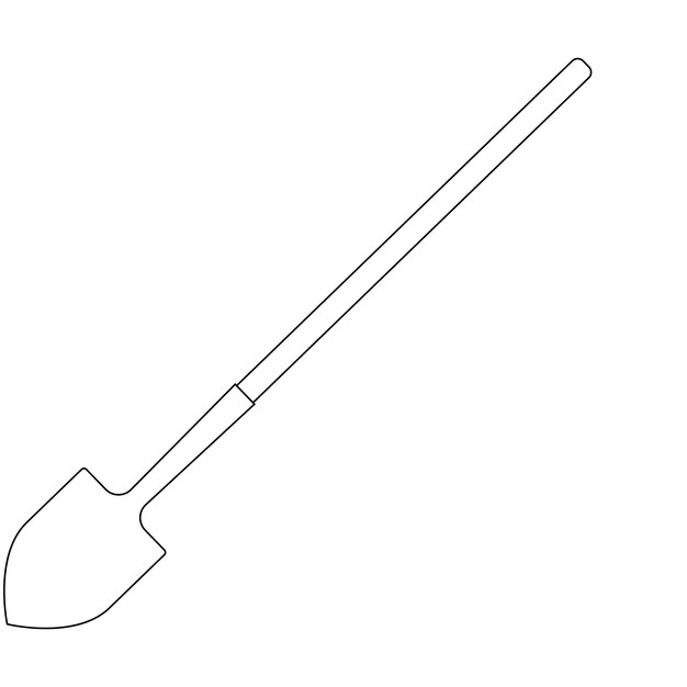 Vector shovel icoon vector illustratie ontwerp