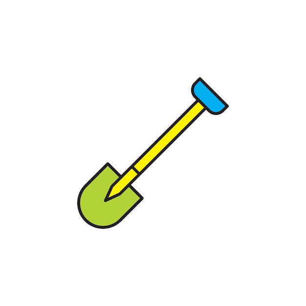 Shovel icoon vector ontwerp sjablonen eenvoudig ontwerp en modern