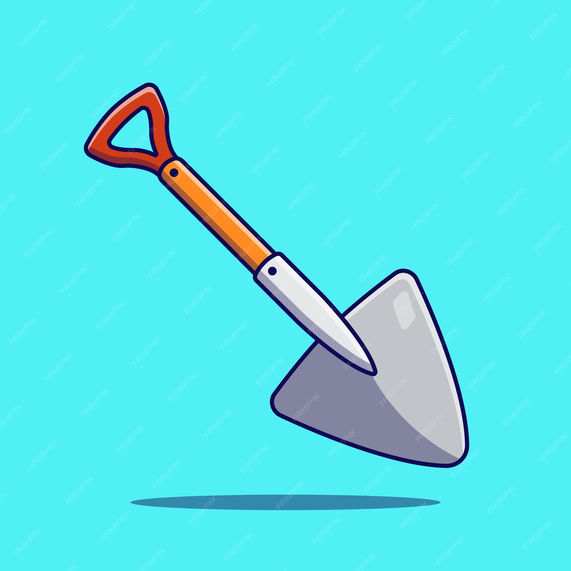 Premium Vector | Shovel illustration shovel for construction work illustration cartoon construction tools vector Premium Vector | Shovel illustration shovel for construction work illustration cartoon construction tools vector