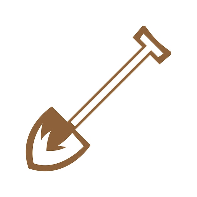 Vector shovel-logoontwerp