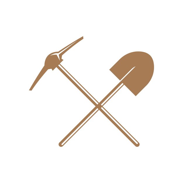 Vector shovel-logoontwerp