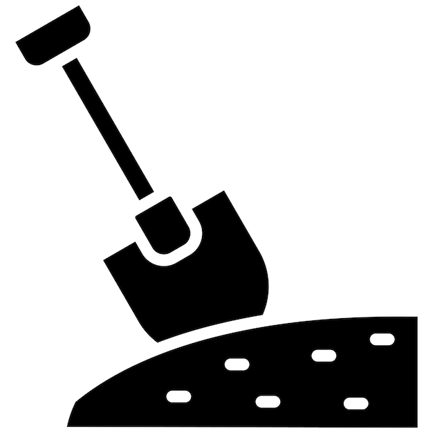 shovel vector icon can be used for beach resort iconset