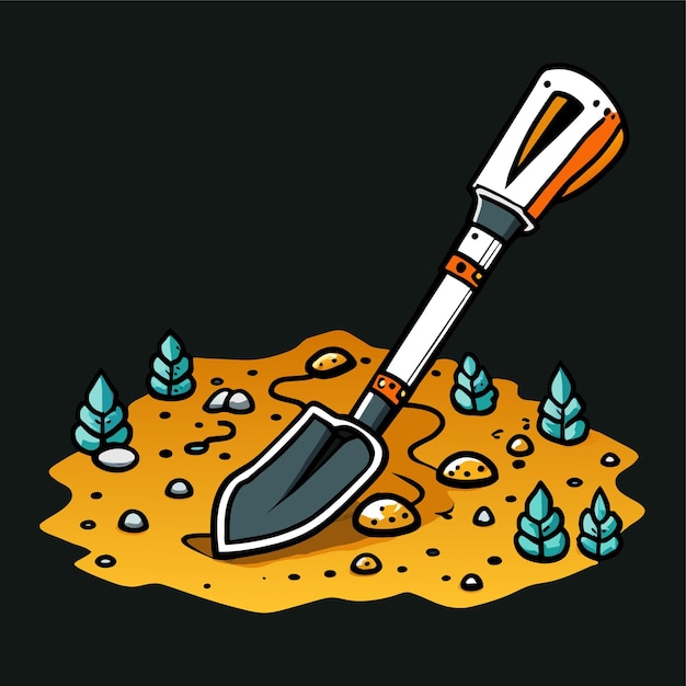 Vector shovel vector illustration