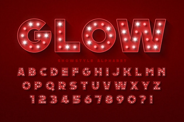 Show alphabet design marquee LED lamps letters and numbers