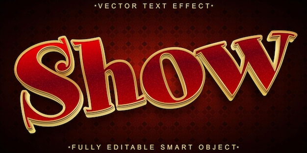 show comedy vector fully editable smart object text effect